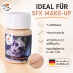Latexmilch Nude 28,3 ml – Flüssiglatex Kunsthaut für SFX Make-up, Wunden, Narben & 3D-Effekte – Halloween, Zombie, Cosplay, Fasnacht, Karneval, Theater & Mottoparty