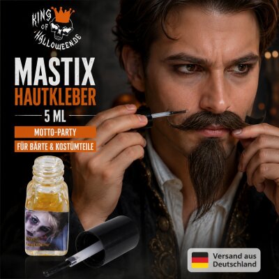 Mastix Hautkleber 5 ml – SFX Kleber für Latexwunden, Narben & Halloween-Applikationen, Make-up Zubehör für Cosplay, Fasnacht, Karneval, Theater & Mottoparty
