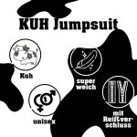 Jumpsuit Onesie Overall Schlafanzug Kuh S - XL