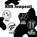 Jumpsuit Onesie Overall Schlafanzug Kuh M