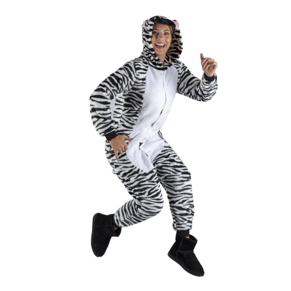 Jumpsuit Onesie Overall Schlafanzug Zebra S