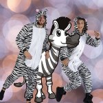 Jumpsuit Onesie Overall Schlafanzug Zebra S