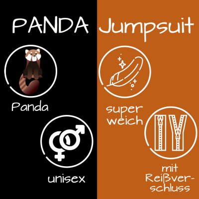 Jumpsuit Onesie Overall Schlafanzug Red Panda S