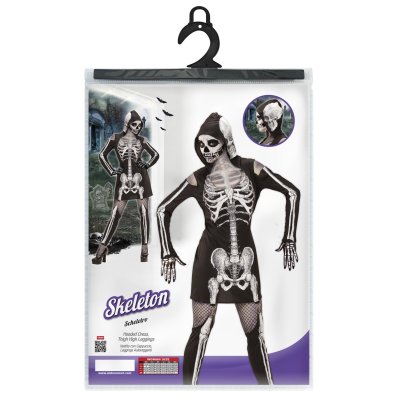 Kostüm Skelettlady mit Zubehör S