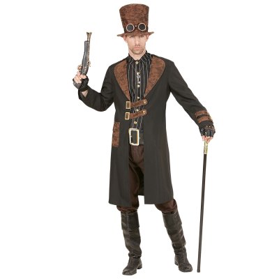 Kostüm Steampunkmantel+Zubehör  braun