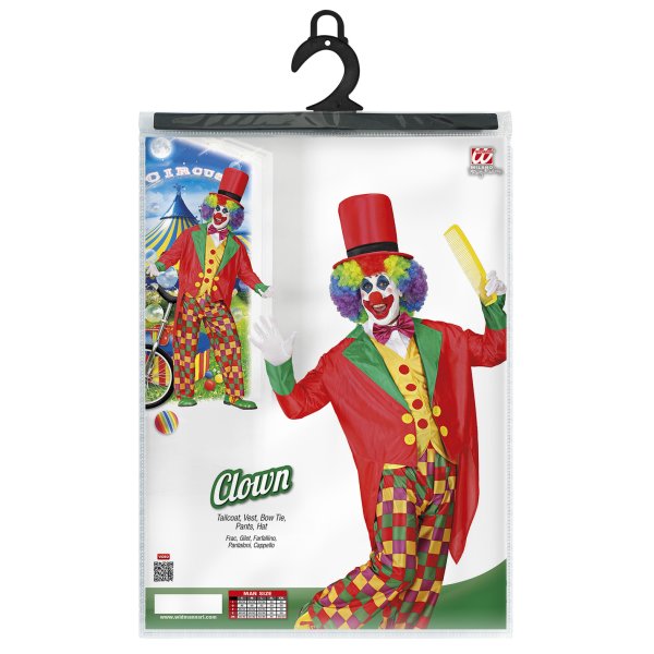 Clownskostüm + Zubehör  bunt