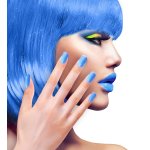 Selbstklebende Fingernägel 12Stk. Neon Blau
