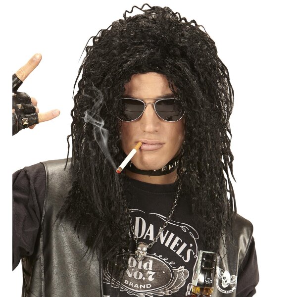 Hard Rock Perücke schwarz