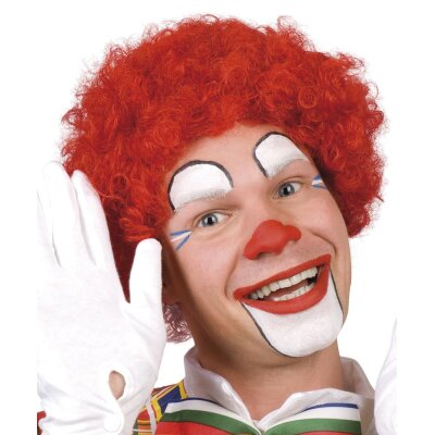 Rot gelockte Perücke Clown