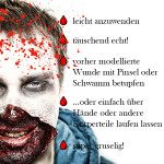 Kunstblut 120ml in 4 Tuben Theaterblut, Filmblut von King of Halloween