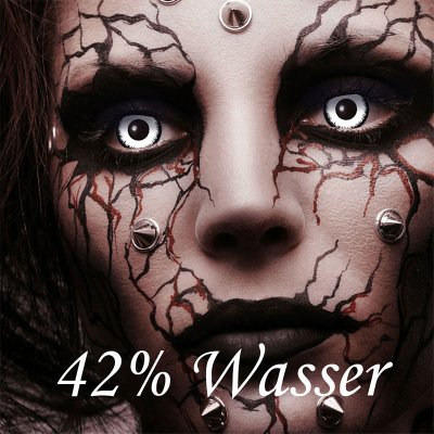 Kontaktlinsen Angelic White 3 Monate, Halloween Zombie Vampir