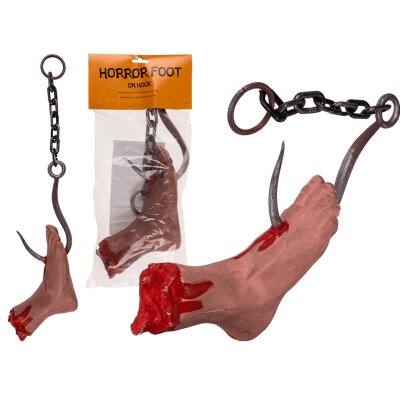 Halloween Kunststoff-Fuß am Haken ca. 67 cm