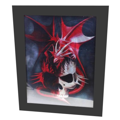 3D Bild mit 3 versch. Drachenabbildungen Gothic 36 cm x 46 xm