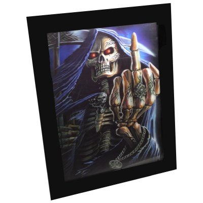 3D Bild mit 2 versch. Reaperabbildungen 36 cm x 46 cm