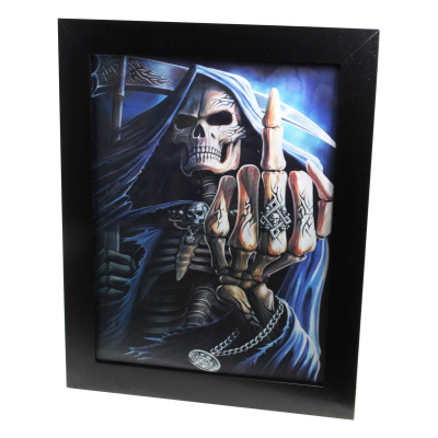 3D Bild mit 3 versch. Hard Rock-Abbildungen 36 cm x 46 cm