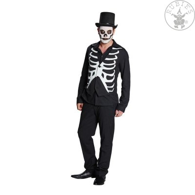 Rubies Skelett Kostüm-Weste schwarz weiß M/50