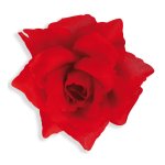 Haarspange mit roter Rose 10cm