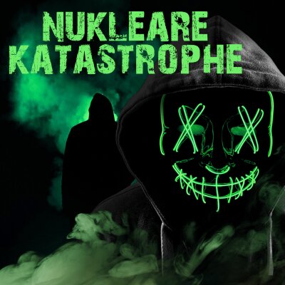 LED Halloween Maske mit Leuchtschnüren – Leuchtende Gruselmaske mit verstellbarem Kopfband, batteriebetrieben, für Halloween, Karneval, Cosplay & Partys