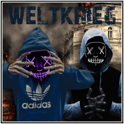 LED Maske Halloween für Erwachsene – leuchtende Horror Maske mit 3 Lichtmodi, Einheitsgröße, Weiß – King of Halloween