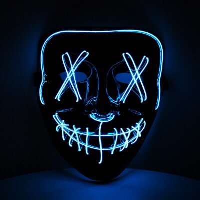 LED Maske Halloween für Erwachsene –...