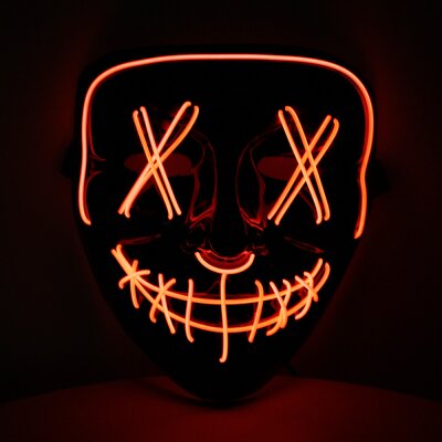 LED Maske Halloween für Erwachsene –...