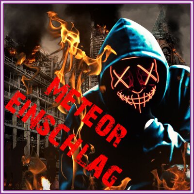 LED Maske Halloween für Erwachsene – leuchtende Horror Maske mit 3 Lichtmodi, Einheitsgröße, Violett – King of Halloween