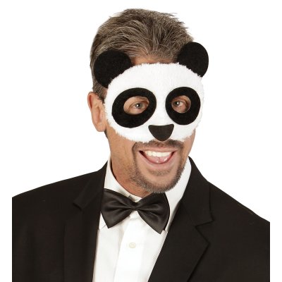 Plüschpanda Augenmaske Schwarz / Weiß für Frauen und Männer