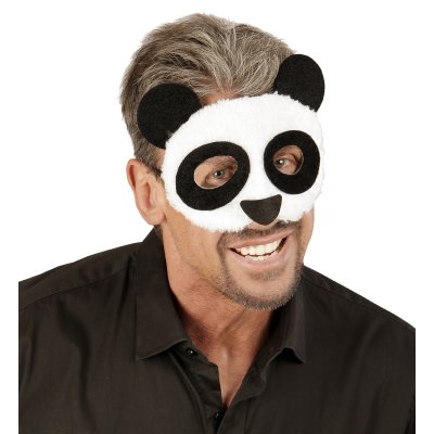 Plüschpanda Augenmaske Schwarz / Weiß für Frauen und Männer
