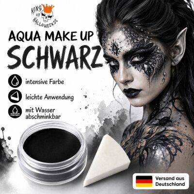 Premium Aquaschminke Schwarz 14 g mit passendem...