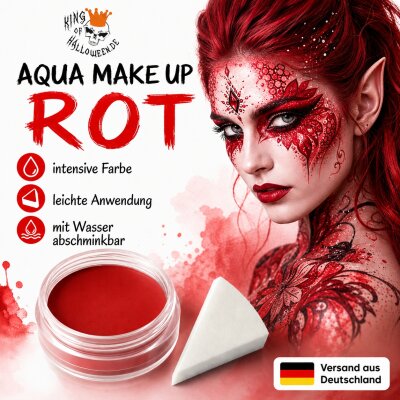 Premium Aquaschminke Rot 14 g mit passendem...