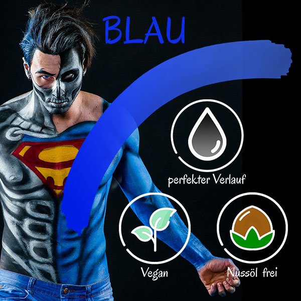 Premium Aqua Make Up Blau 14g mit passenden Schwamm