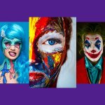Premium Aquaschminke Violett 14 g mit passendem Schminkschwamm – wasseraktivierbare Gesichtsfarbe mit hoher Deckkraft für Halloween Make-up, Karneval, Fasching, Cosplay, Theater, Bühne, Gothic Look, Totenkopf, Skelett, Zombie, Hexe, Vampir, Teufel, Horror
