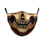 Mund-Nasen-Maske Brown Skull