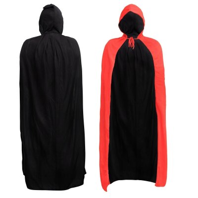 Premium Wendeumhang Rot/Schwarz mit Kapuze –...