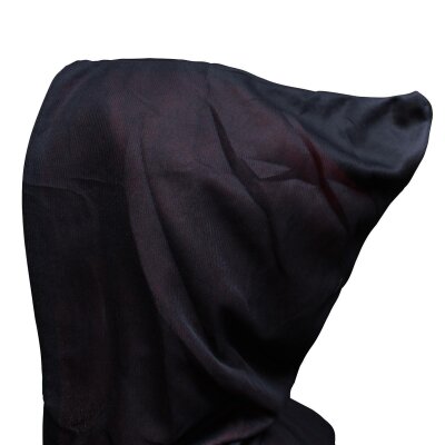 Premium Halloween Umhang S (100cm) wechsel Rot & Schwarz mit Kapuze für Vampire, Larp, Cosplay, Rotkäppchen ...
