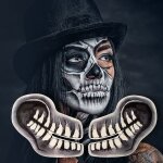 Skull Klebe-Tattoos – Realistischer Horror-Look für Halloween & Cosplay