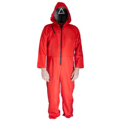 Overall ROT mit Kapuze für The Game / Geldhaus zu Halloween