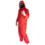 Overall ROT mit Kapuze für The Game / Geldhaus zu Halloween