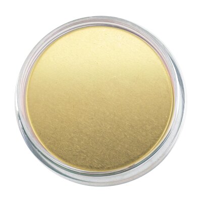 Premium Aquaschminke Gold 14 g mit passendem Schminkschwamm – wasseraktivierbare Gesichtsfarbe mit hoher Deckkraft für Halloween Make-up, Karneval, Fasching, Cosplay, Theater, Bühne, Gothic Look, Totenkopf, Skelett, Zombie, Hexe, Vampir, Teufel, Horror Ko