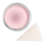 Premium Aquaschminke Pearl Pink 14 g mit passendem Schminkschwamm – wasseraktivierbare Gesichtsfarbe mit hoher Deckkraft für Halloween Make-up, Karneval, Fasching, Cosplay, Theater, Bühne, Gothic Look, Totenkopf, Skelett, Zombie, Hexe, Vampir, Teufel, Hor
