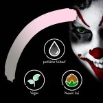 Premium Aquaschminke Pearl Pink 14 g mit passendem Schminkschwamm – wasseraktivierbare Gesichtsfarbe mit hoher Deckkraft für Halloween Make-up, Karneval, Fasching, Cosplay, Theater, Bühne, Gothic Look, Totenkopf, Skelett, Zombie, Hexe, Vampir, Teufel, Hor