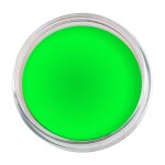 Premium Aquaschminke UV Grün 14 g mit passendem Schminkschwamm – wasseraktivierbare Gesichtsfarbe mit hoher Deckkraft für Halloween Make-up, Karneval, Fasching, Cosplay, Theater, Bühne, Gothic Look, Totenkopf, Skelett, Zombie, Hexe, Vampir, Teufel, Horror