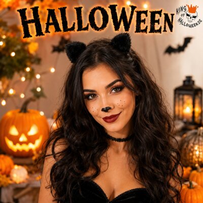 Schwarze Teddybär Ohren Haarreif – flauschige Bärenohren für Halloween, Karneval, Fasching, Cosplay, Mottoparty & Festival – leichtes Unisex Kostüm-Accessoire