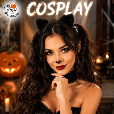 Schwarze Teddybär Ohren Haarreif – flauschige Bärenohren für Halloween, Karneval, Fasching, Cosplay, Mottoparty & Festival – leichtes Unisex Kostüm-Accessoire