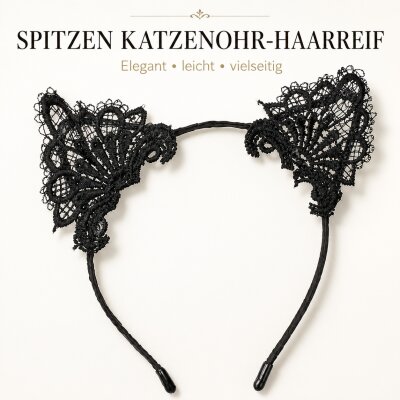 Schwarze Katzenohren aus Spitze – ein kleines...