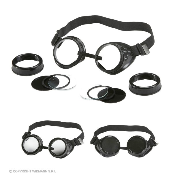Brille für Schweisser, Entdecker, Flugkapitän mit vielen Gläsern