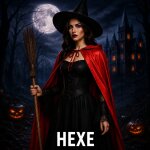 Halloween Umhang L (140cm) Rot mit Kapuze für Vampire, Larp, Cosplay, Rotkäppchen ...