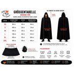 Schwarzer Halloween Umhang mit Kapuze – 100% Polyester, Unisex XS–XXL, Kostüm Cape für Vampir, Hexe, Zauberer, Magier, Pestdoktor, Sensenmann, Cosplay, LARP & Karneval