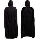Halloween Umhang XS (80cm) Schwarz mit Kapuze für Vampire, Larp, Cosplay ...