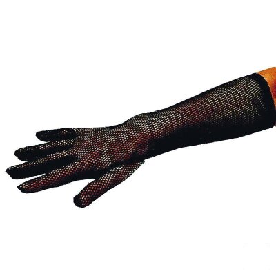 Netzhandschuhe schwarz lang